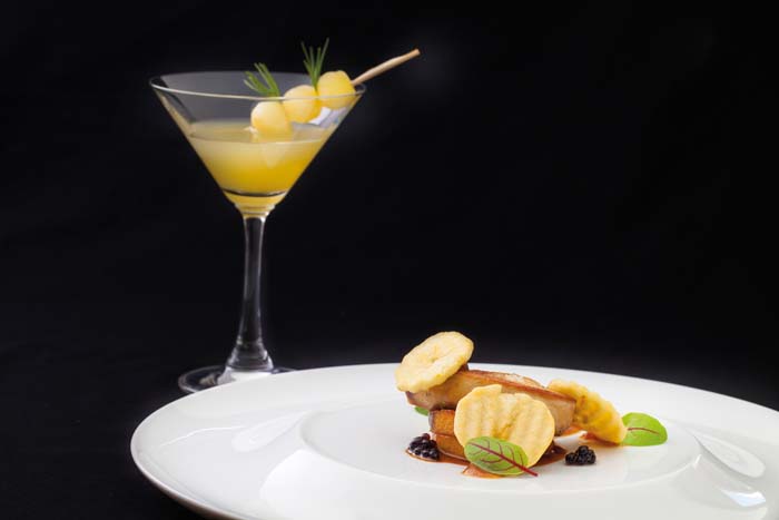 Kayuputi Pan-seared Duck Foie Gras with Apple-Rosemary Martini - 1