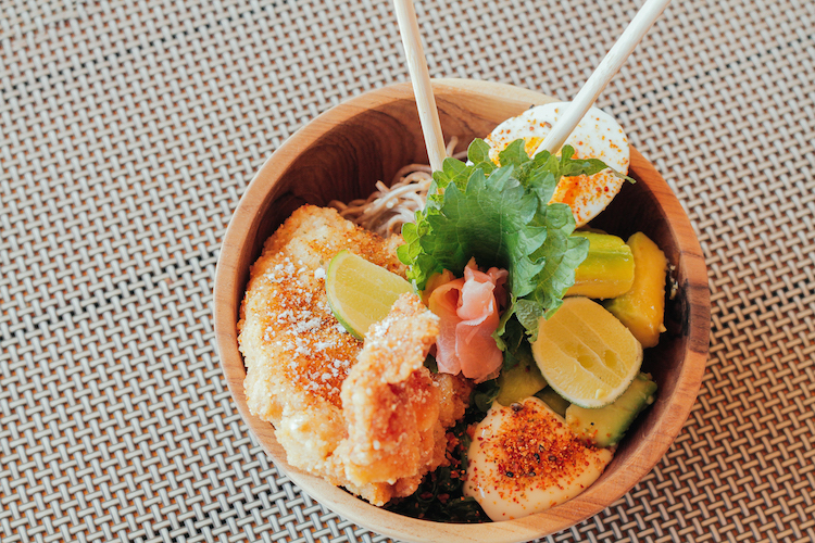Mochiko Fried Chicken Poke food at sundays beach