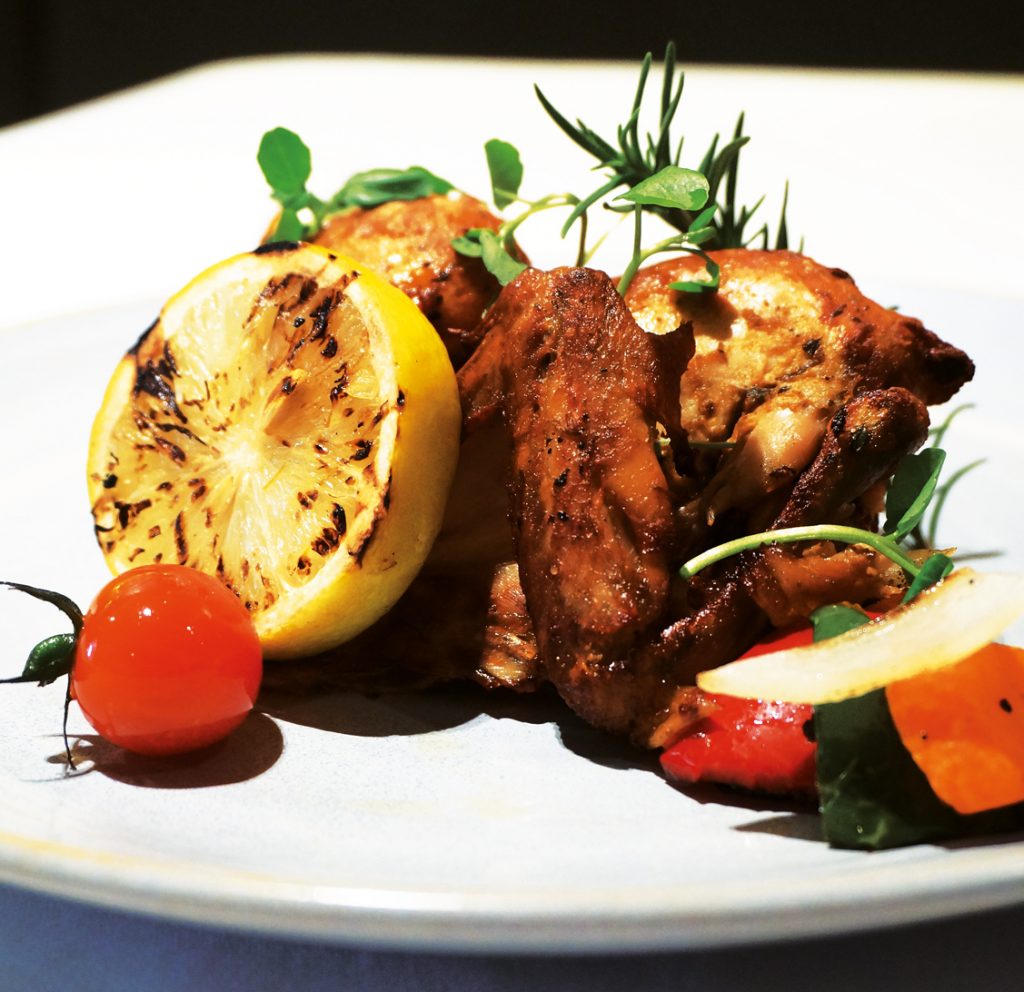 Roasted Baby Spring Chicken (IDR 150K), Rosemary-roasted Bedugul farm chicken