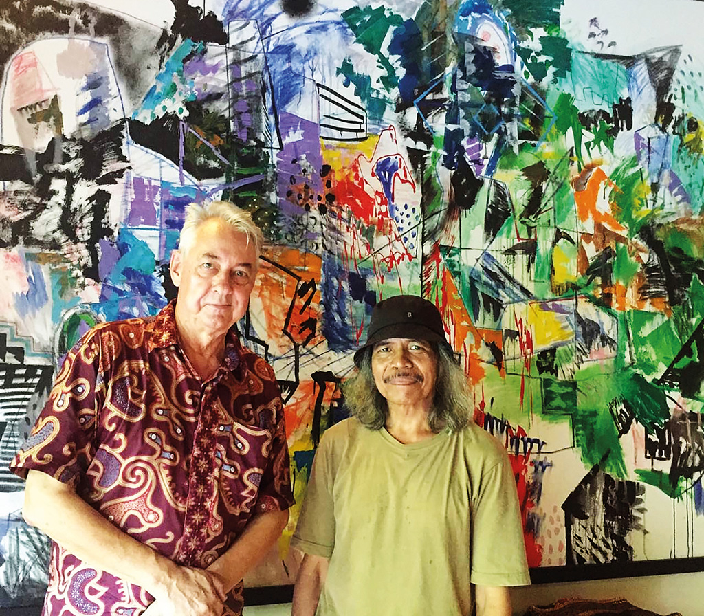 Art Patron Colin McDonald with Made Budhiana