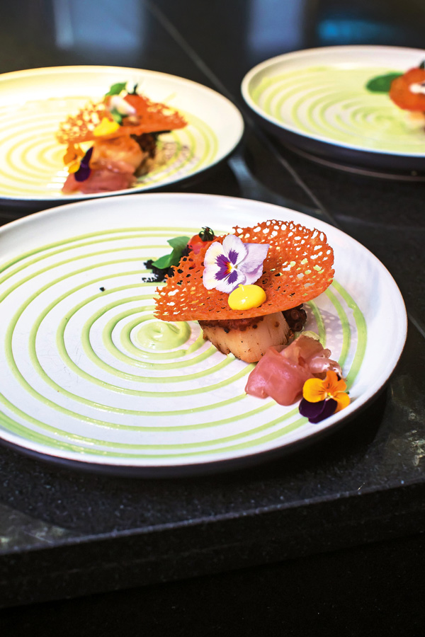 Ayana - Seafood Garden with smoked octopus, tuna prosciutto, sea scallops and seaweed