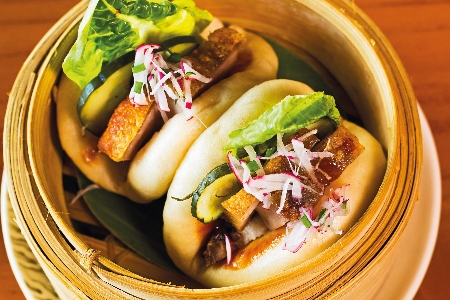 Pork Belly Steam Bun at MoonLite Kitchen & Bar
