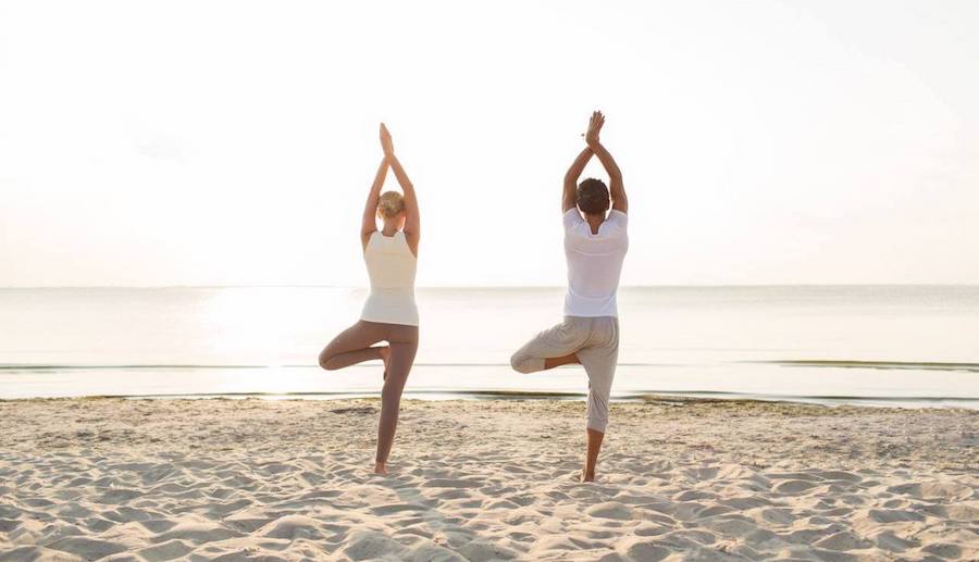 Partner Yoga at Karma Kandara Bali