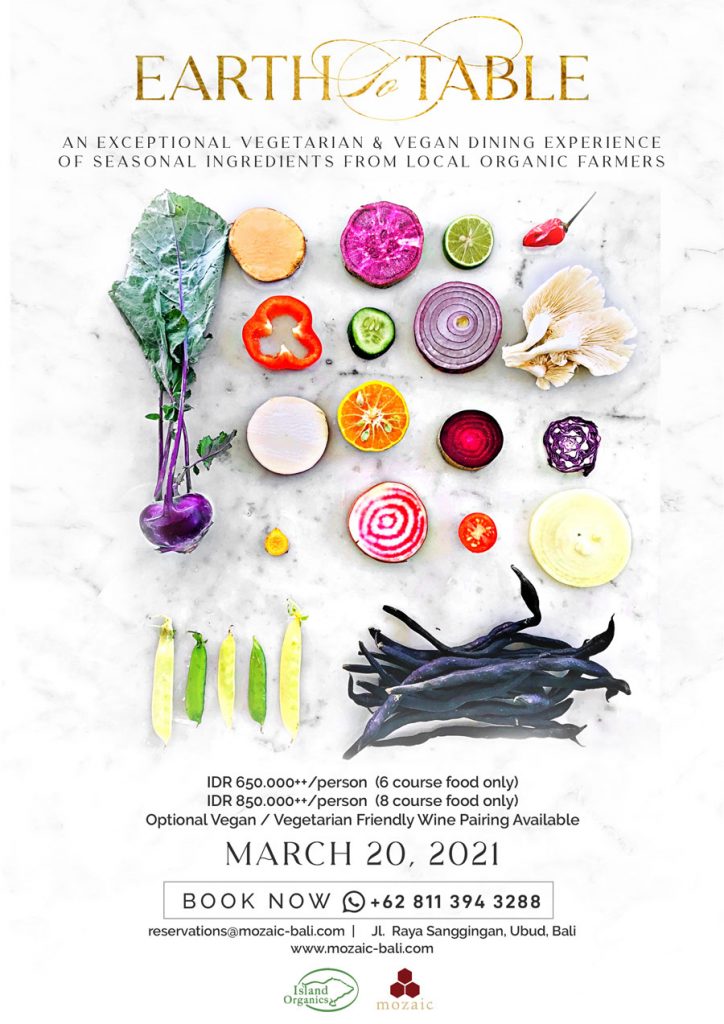 Mozaic Restaurant Earth to Table - Flyer