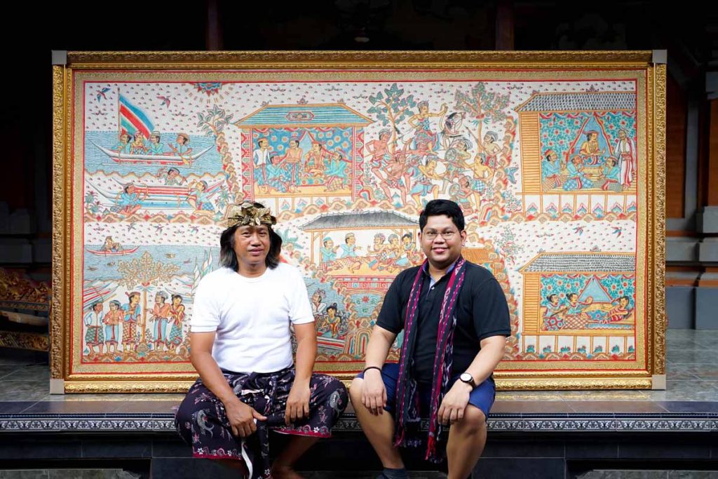 Made-Sesangka-&-Louie-Buana-in-front-of-the-La-Salaga-painting.-Image-coutesy-of-Agit-Primaswara