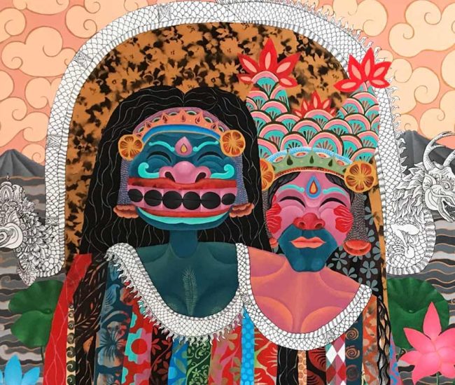 'Eternal-Love'-2022---Bagus-Ari-Maruta.-Acrylic,-oil-marker-on-canvas,-170x140-cm.-Image-Richard-Horstman