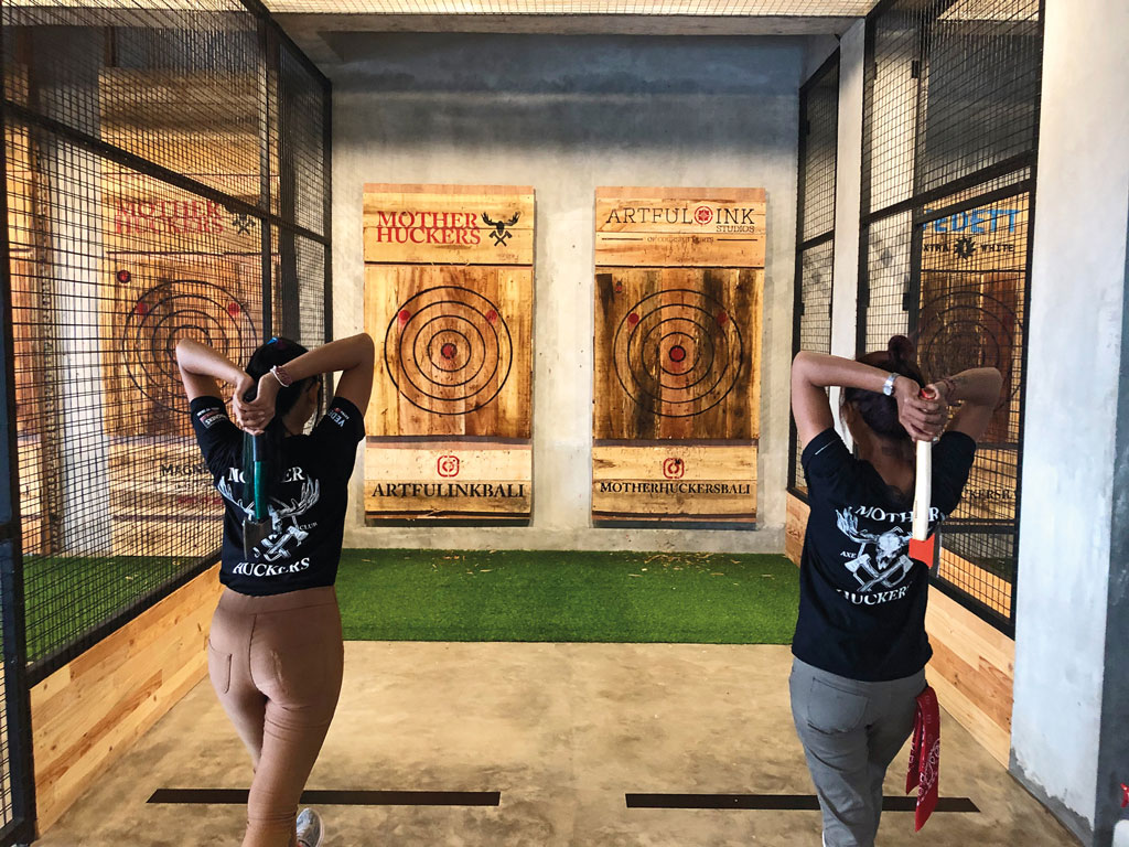 Axe Throwing-Indoor-Activities-in-Bali-for-Rainy-Days-in-Bali