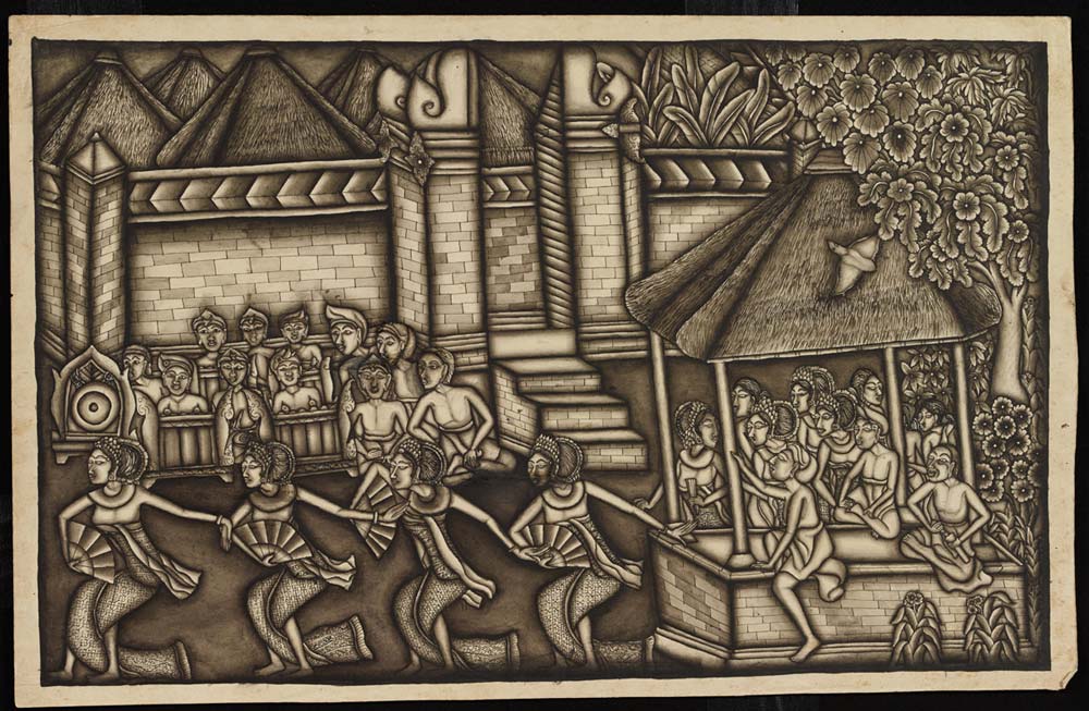 #1 Painting by I Desak Putu Lambon. Image courtesy of the Robert Lemelson Collection.