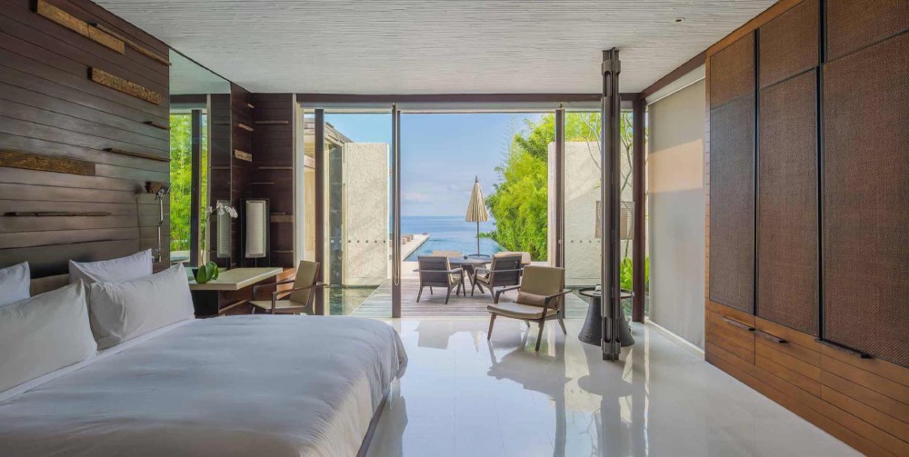 Spacious Bedroom on Three-Bedroom Cliff Edge Villa at Alila Villas Uluwatu
