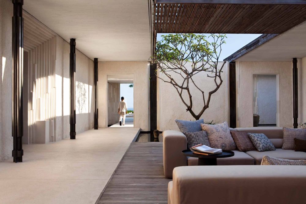 Living areas on Three-Bedroom Cliff Edge Villa at Alila Villas Uluwatu