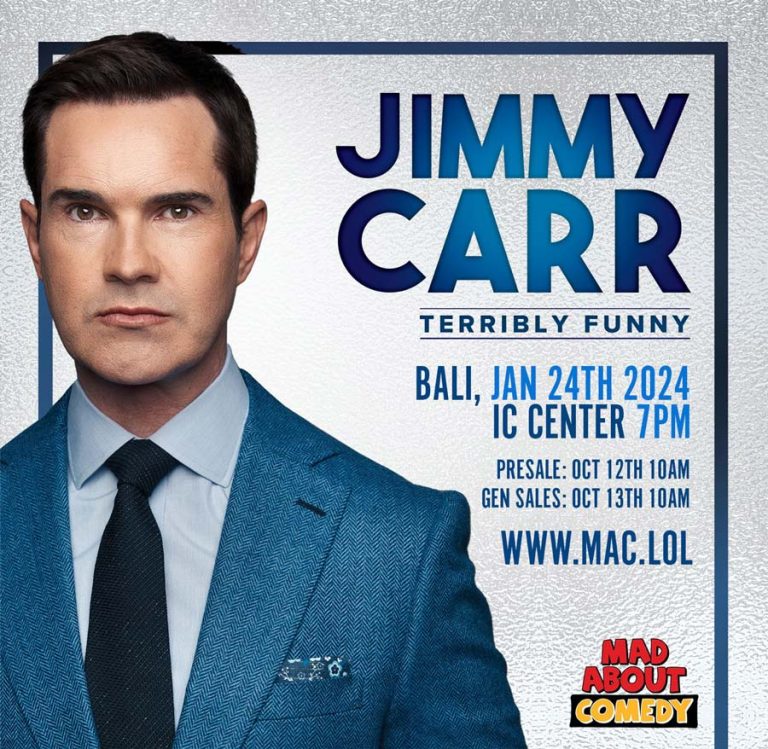 The Terribly Funny World Tour Jimmy Carr Live à Bali en janvier 2024