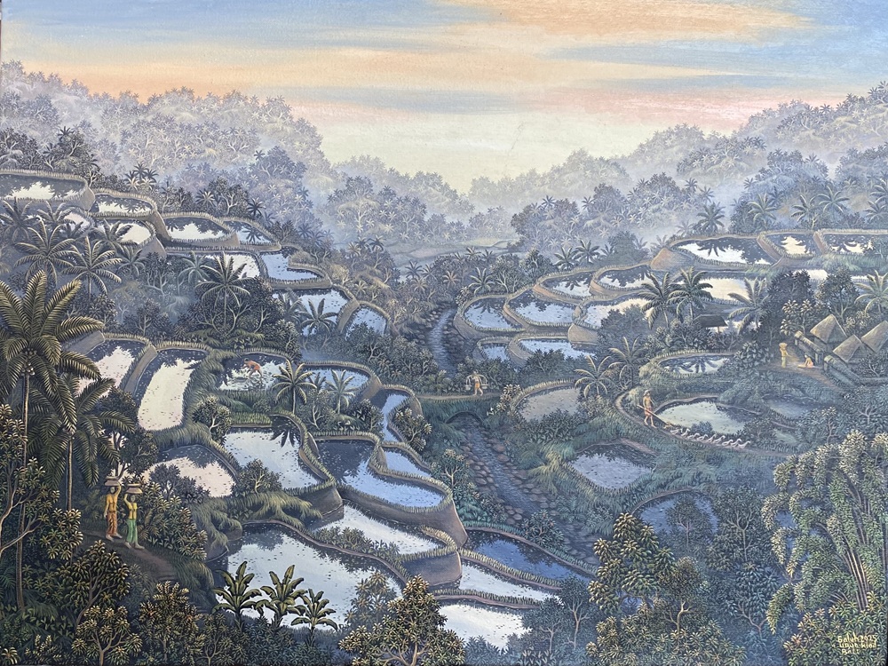 GUSTI AGUNG GALUH,Mencari AiR, 2025, 60 x 80 cm, Oil on Canvas