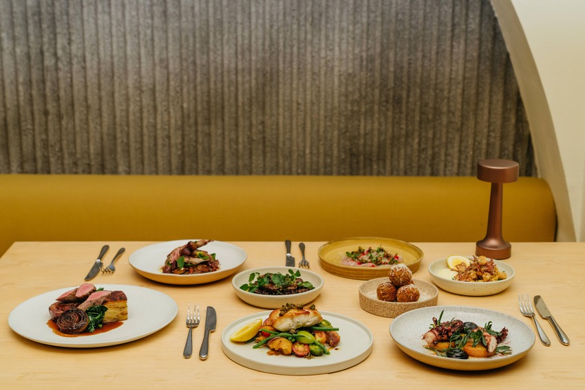 Depending on the season, the menu can change between seaweed-wrapped prawns with romesco and kenari nuts, to Batik lobster risotto layered with zucchini flowers and chili butter. Every Mediterranean dish maintains the layered stories of local ingredients like fern tips, cassava leaves and banana blossoms.