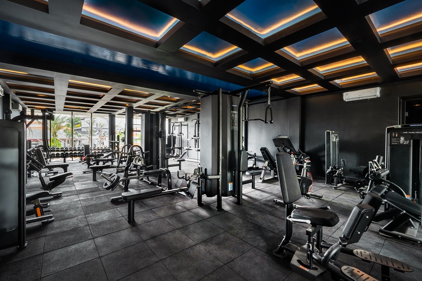 Society Fitness operates as a fully equipped training facility at MAHA Resort Bali rather than a typical hotel gym, complete with high-performance equipment and open memberships for the wider community.