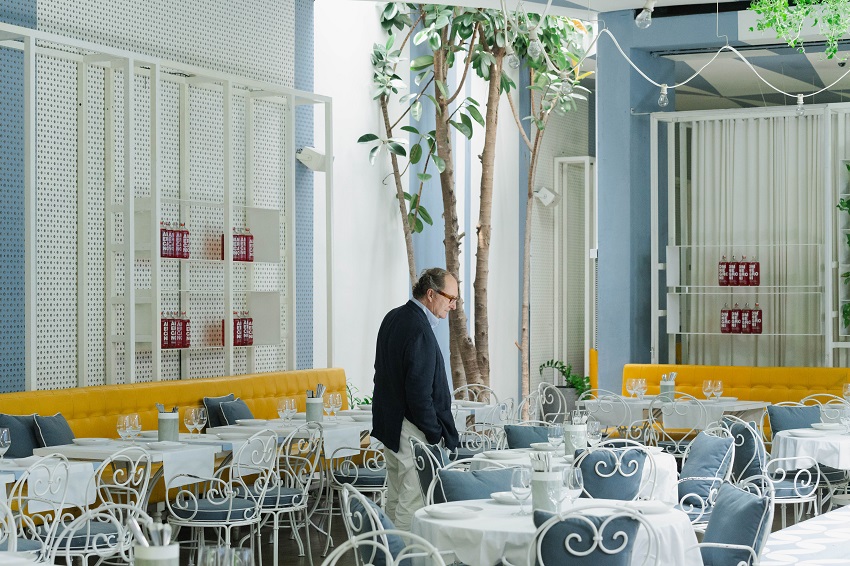 However, not everything is changing: Da Maria’s late-night energy remains intact with the return of weekend lunches, as well as its 1960s Amalfi geometry interiors, originally designed by Roman architects Lazzarini Pickering. "Da Maria feels like a timeless Mediterranean garden, Italian at its core, but abstractly Balinese," states architect Carl Pickering. "We’re keeping its DNA while projecting it into a new vision."