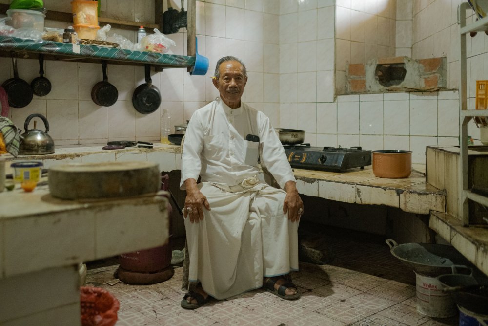 A portrait of Gusti Nyoman Darta captured within his private kitchen at his residence in Ubud. Photos by Anggara Mahendra.