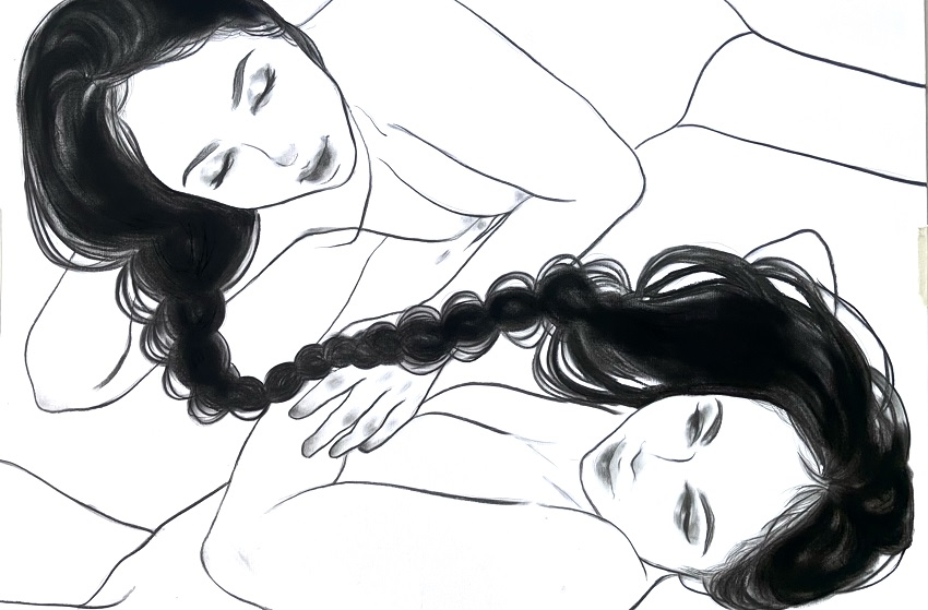 'Ruang Yang Sama' 2026 Dayu Sartika, Charcoal on Paper.  85x65 cm. Image courtesy of Dayu Sartika.