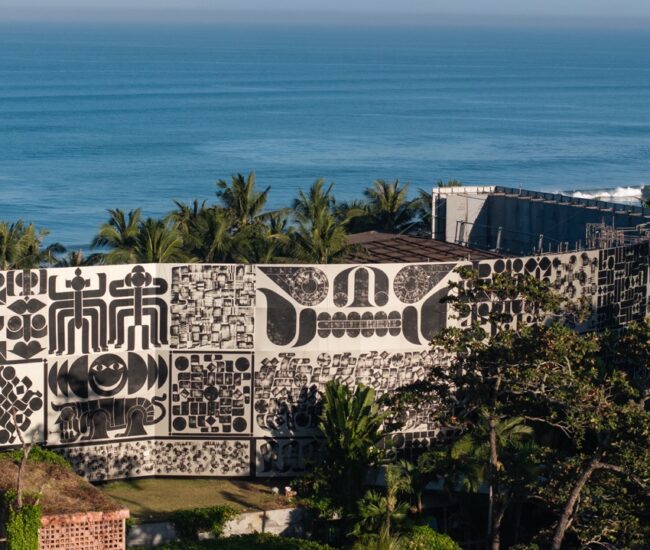 Evolving Landscapes mural by Rostarr at Potato Head Beach Club Bali (2026) by Tomasso Riva