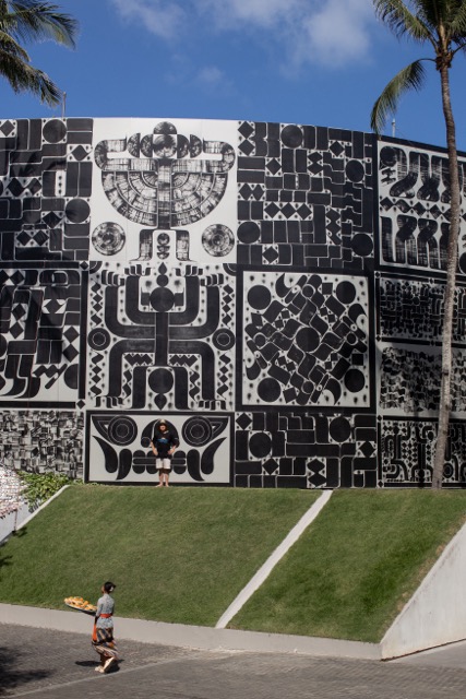 Evolving Landscapes mural by Rostarr at Potato Head Beach Club Bali (2026) by Tomasso Riva