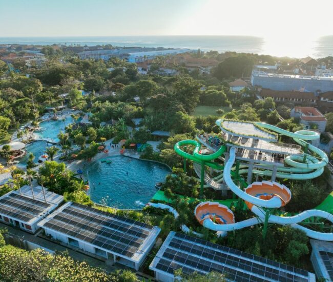Waterbom Bali Oasis Garden at Sunset
