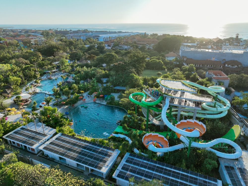 Waterbom Bali Oasis Garden at Sunset