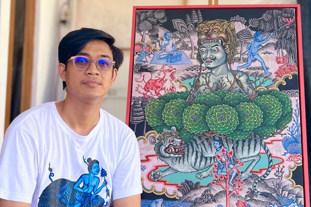 Young Batuan artist, Wayan Aris Sarmanta