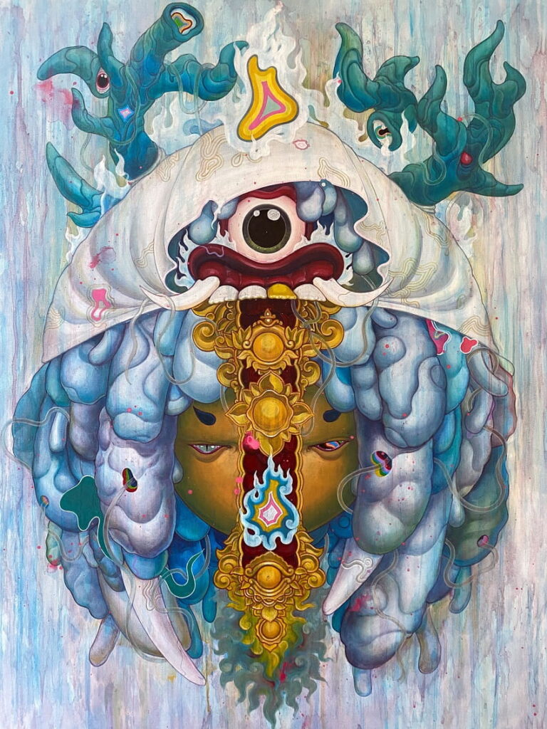 DistortedAlter 2023 Gede Austana. Acrylic on Canvas